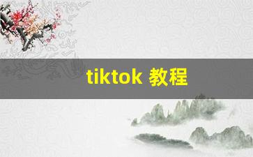 tiktok 教程